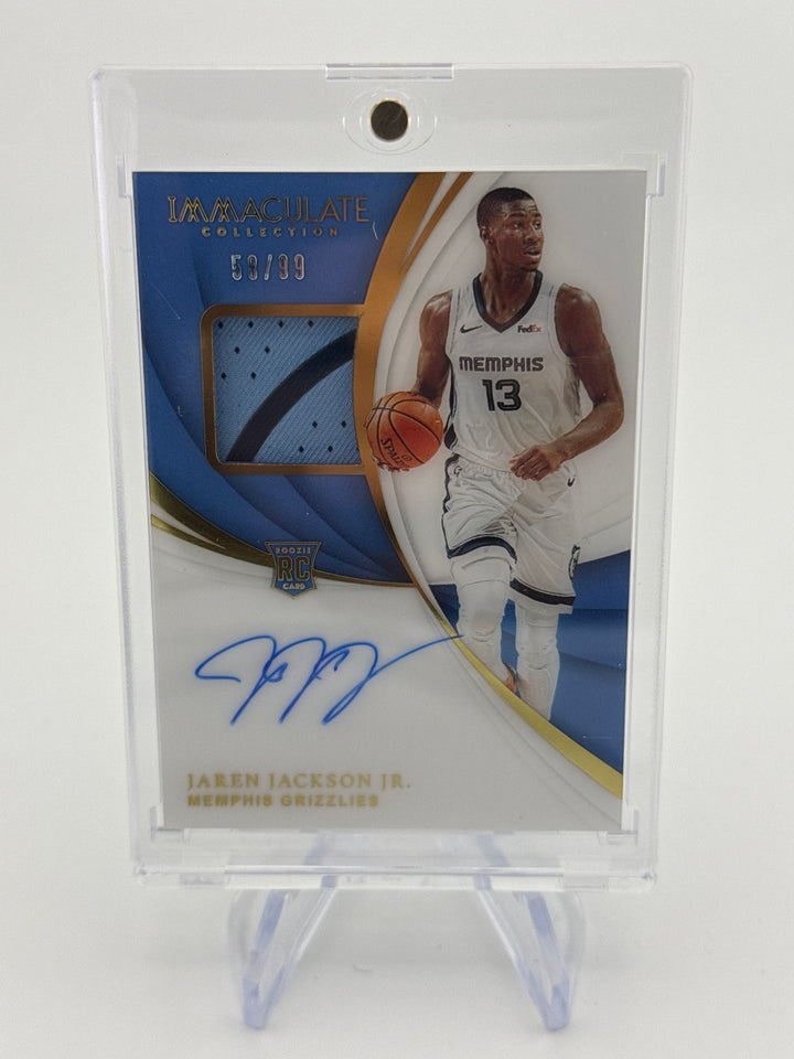 Jaren Jackson Jr. 2019 Panini Immaculate Rookie Patch Auto, 58/99