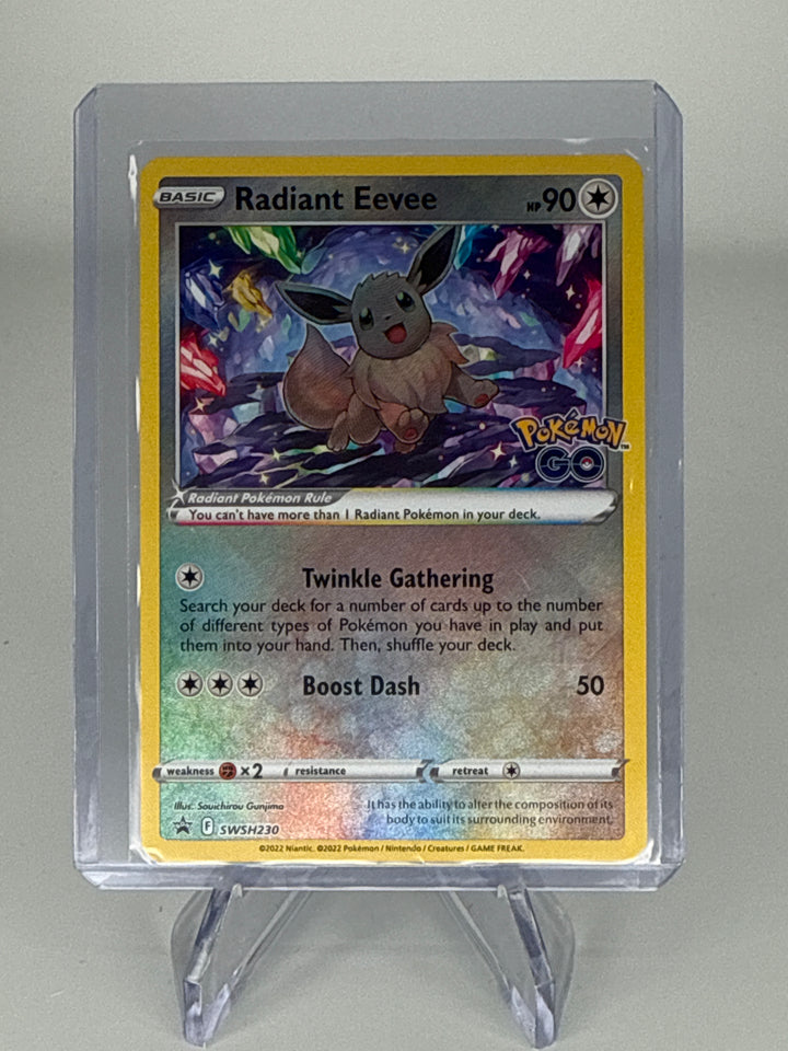 Pokemon TCG 2022 Radiant Eevee Pokemon Go Black Star Promo, SWSH230