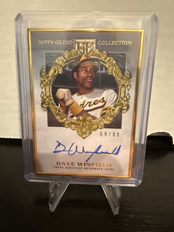 Dave Winfield 2022 Topps Gilded Collection Gold Framed Auto, 69/80