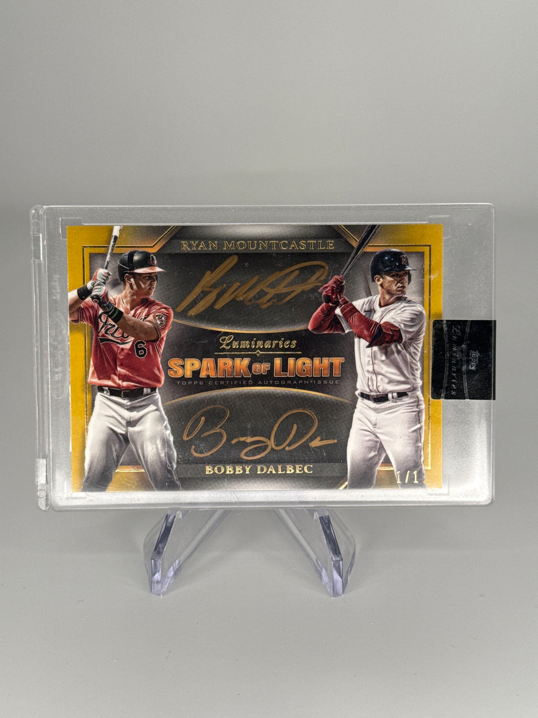 Ryan Mountcastle/Bobby Dalbec 2021 Topps Luminaries Spark of Light Dual Auto, 1/1