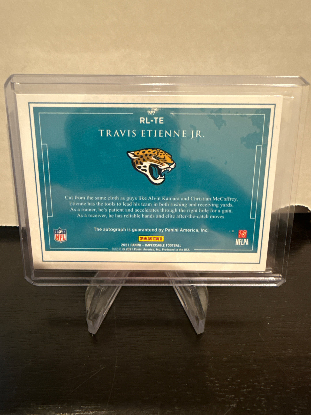 Travis Etienne Jr 2021 Panini Impeccable Rookie Landscape Auto, 65/99