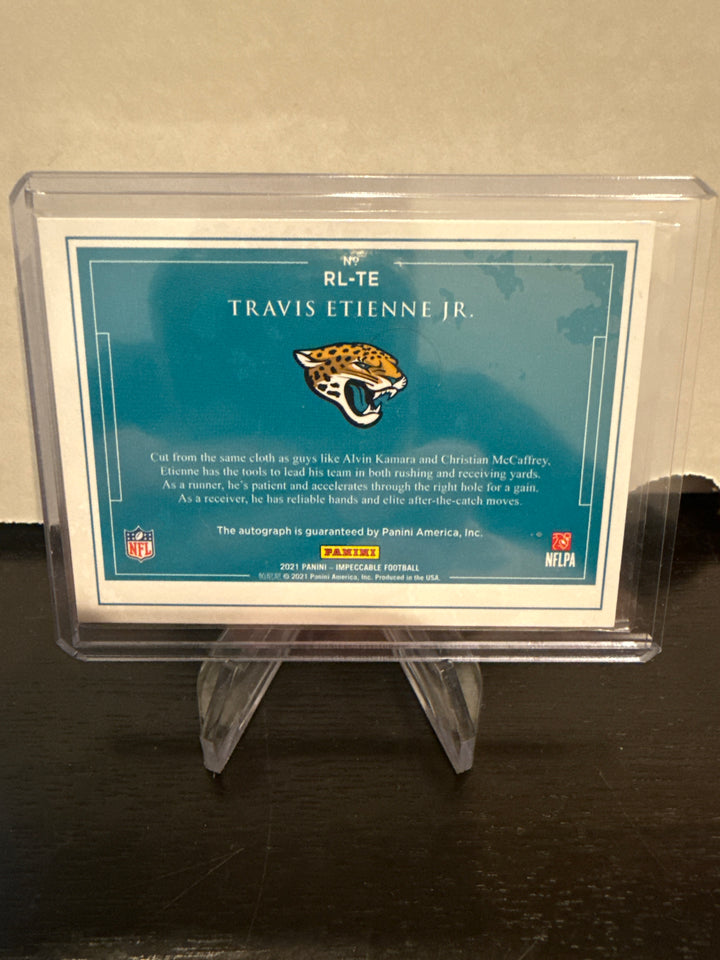 Travis Etienne Jr 2021 Panini Impeccable Rookie Landscape Auto, 65/99