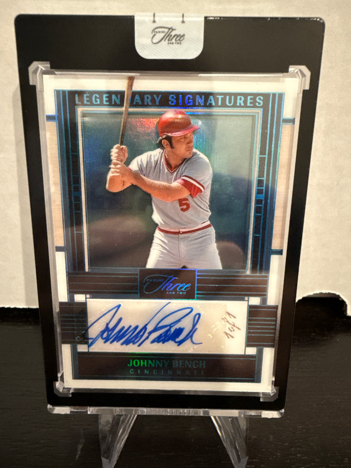 Johnny Bench 2024 Panini Three and Two Legendary Signatures 1/1 Auto