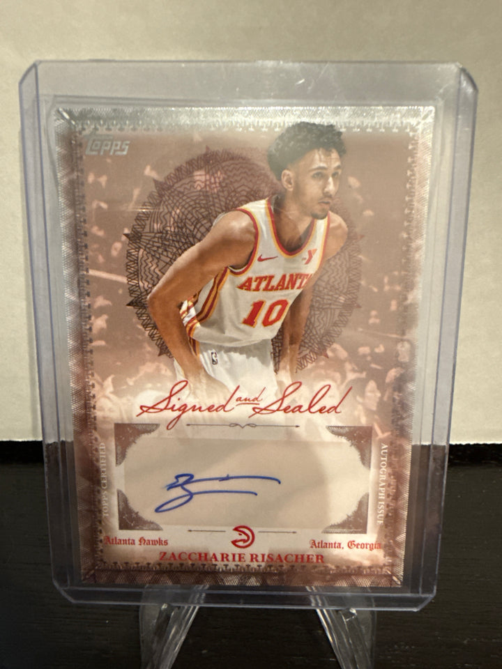 Zaccharie Risacher 2025 Topps Basketball Signed & Sealed Auto