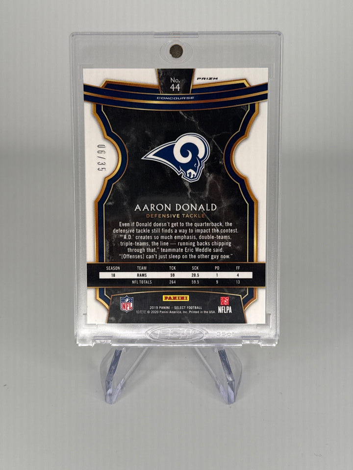 Aaron Donald 2019 Panini Select White Prizm, 06/35