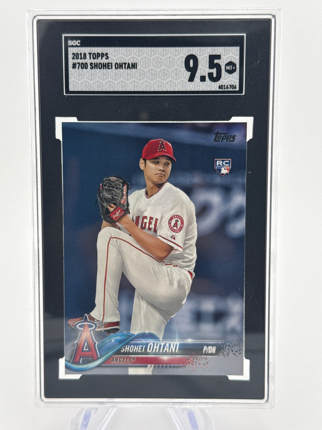 Shohei Ohtani 2018 Topps Pitching Rookie Card, SGC 9 Mint