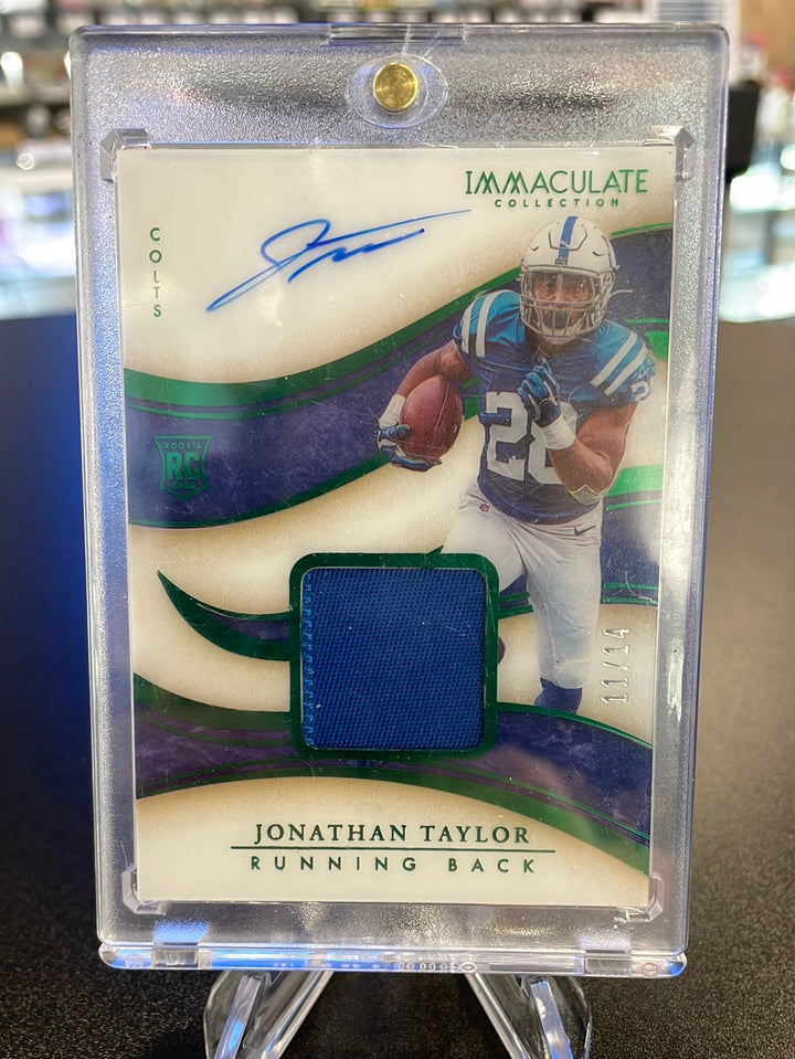 Jonathan Taylor 2020 Panini Immaculate FOTL Rookie Patch Autograph