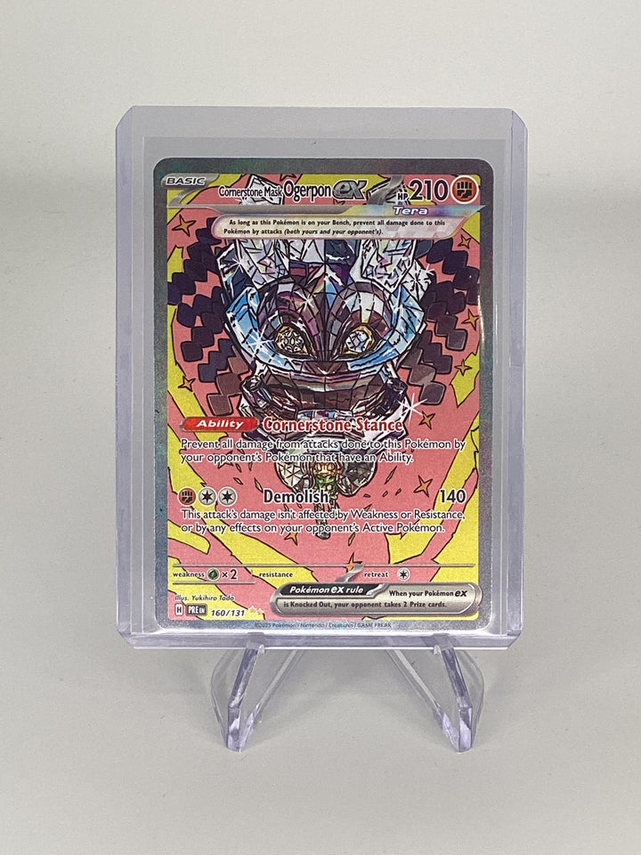 Pokémon TCG 2024 Cornerstone Mask Ogerpon EX Prismatic Evolutions Illustration Rare, 160/131