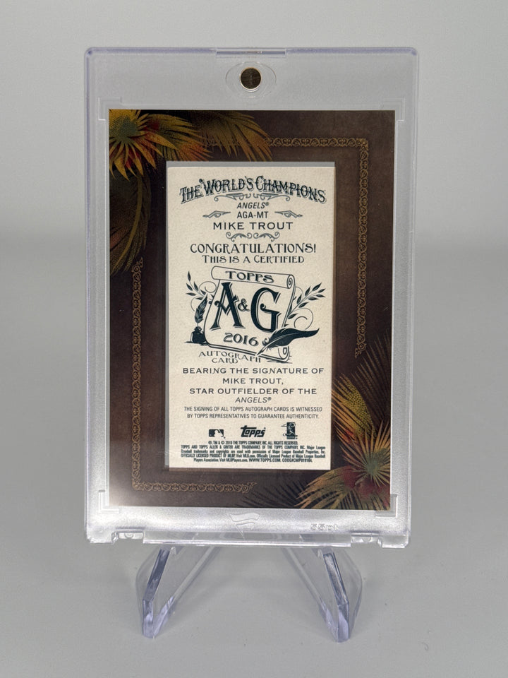 Mike Trout 2016 Allen & Ginter Mini Framed Auto
