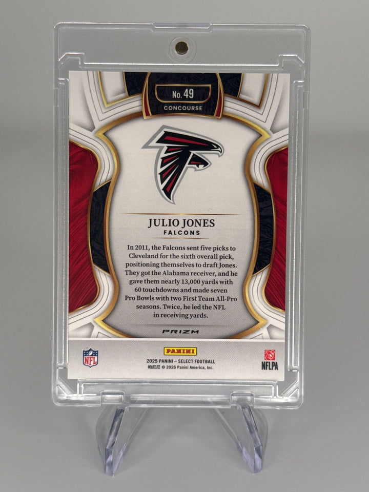 Julio Jones 2025 Panini Select Zebra Shock Prizm
