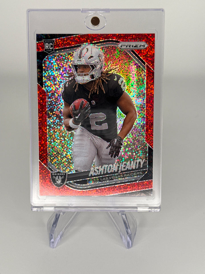 Ashton Jeanty 2025 Panini Prizm Red Sparkle SSP Rookie