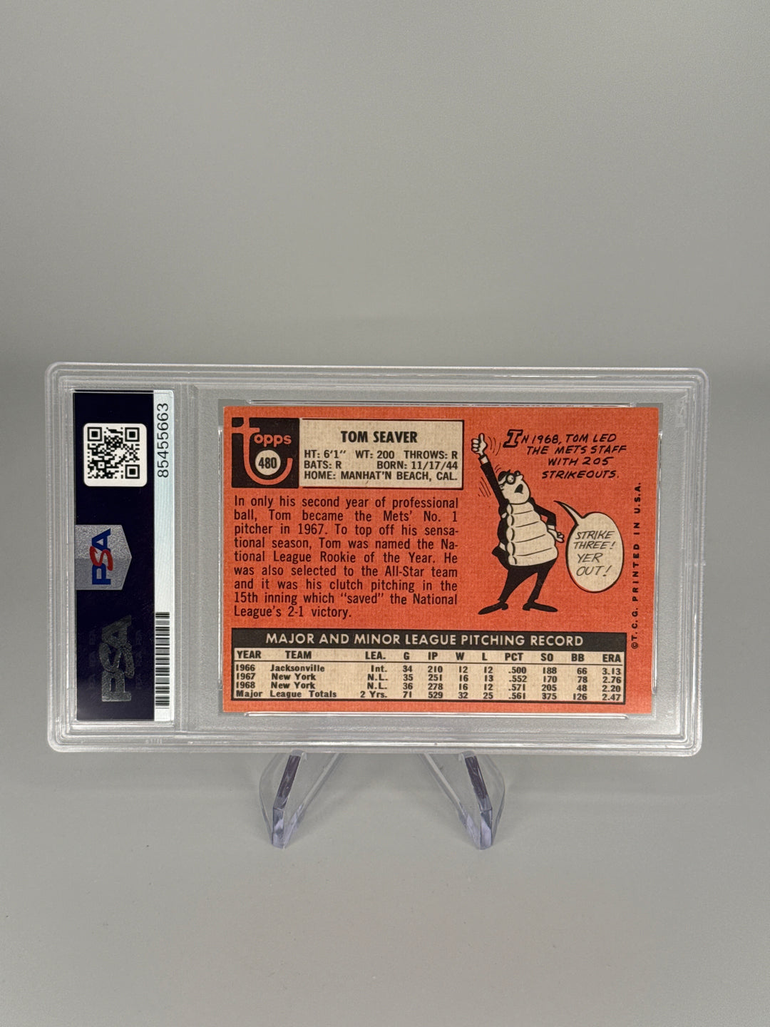 Tom Seaver 1969 Topps, PSA 10 Gem Mint Auto