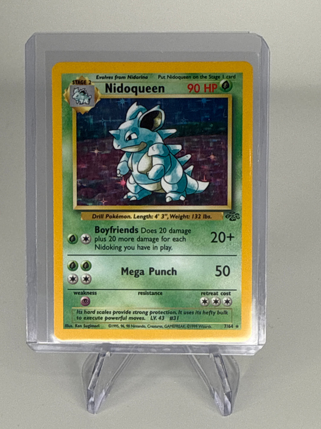 Pokemon TCG 1999 Nidoqueen Jungle Holo, 7/64