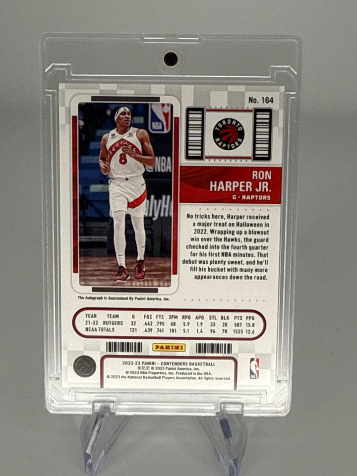 Ron Harper Jr. 2022 Panini Contenders Playoff Ticket Rookie Auto, 33/99