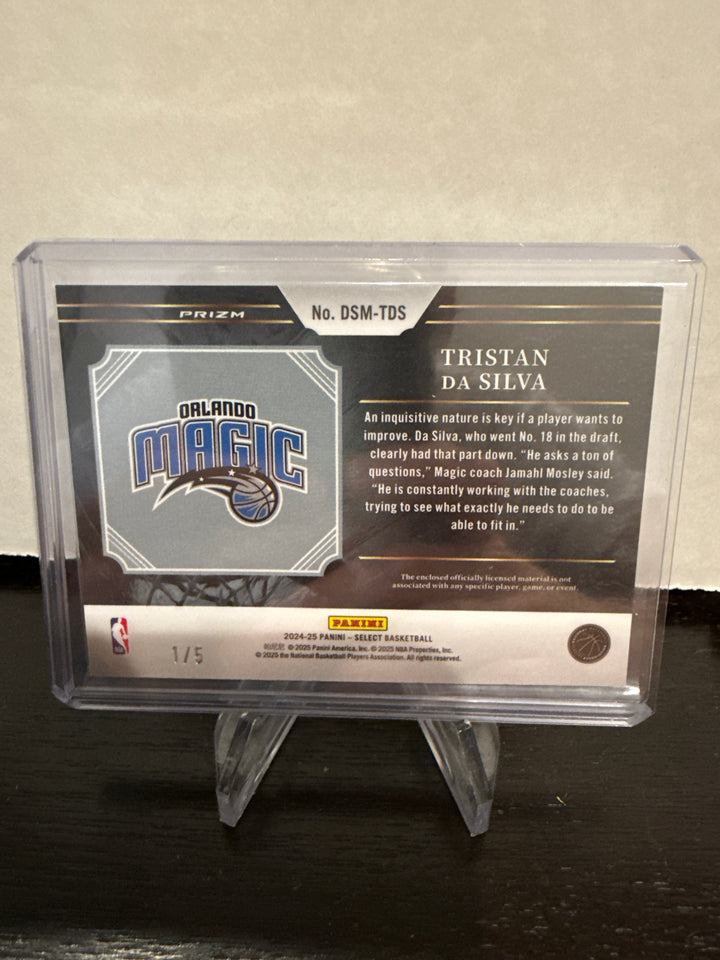 Tristan Da Silva 2024-2025 Panini Select Rookie Relic Green, 1/5