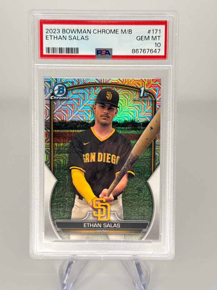 Ethan Salas 2023 Bowman Chrome Mega Box 1st, PSA 10 Gem Mint