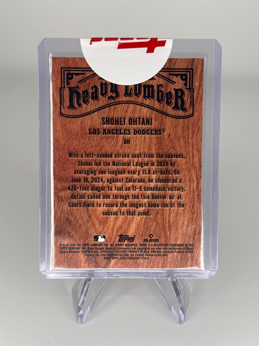 Shohei Ohtani 2026 Topps Series One Heavy Lumber SSP Case Hit