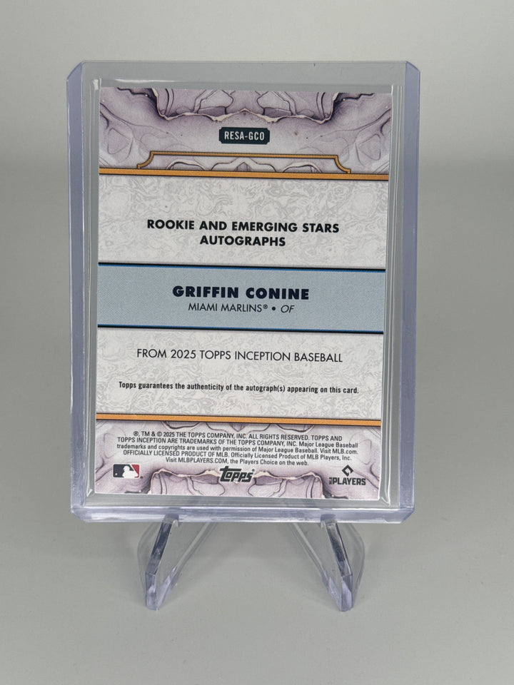 Griffin Conine 2025 Topps Inception Rookie Auto Red, 74/99