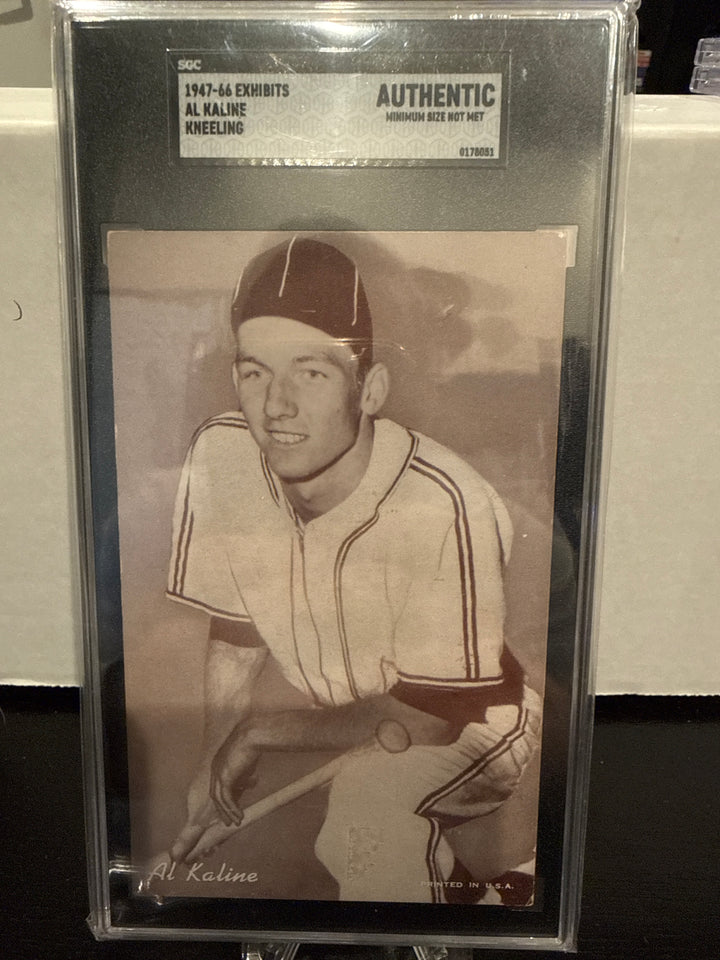 Al Kaline 1947-1966 Exhibits Knelling, SGC Authentic