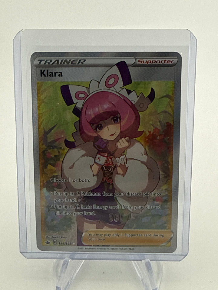Pokemon TCG 2021 Klara Chilling Reign Full Art Trainer, 194/198