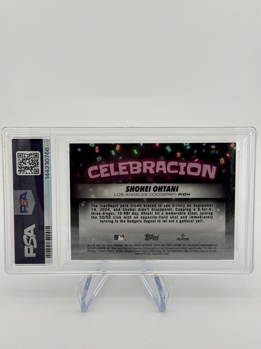 Shohei Ohtani 2025 Topps Chrome Update Celebracion SSP Case Hit, PSA 10 Gem Mint