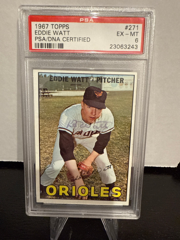 Eddie Watt 1967 Topps, PSA 6