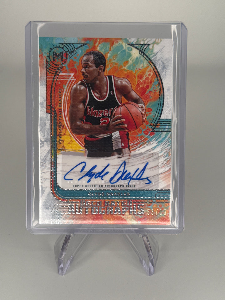 Clyde Drexler 2026 Topps Motif Deco Rated Auto, 53/99