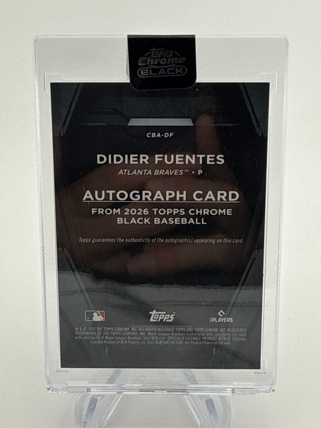 Didier Fuentes 2026 Topps Chrome Black Rookie Auto