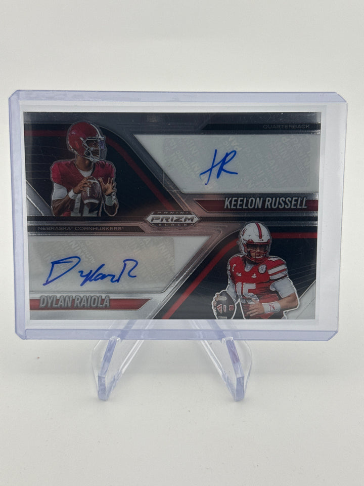 Keelon Russell/Dylan Raiola 2025 Panini Prizm Black Dual Auto
