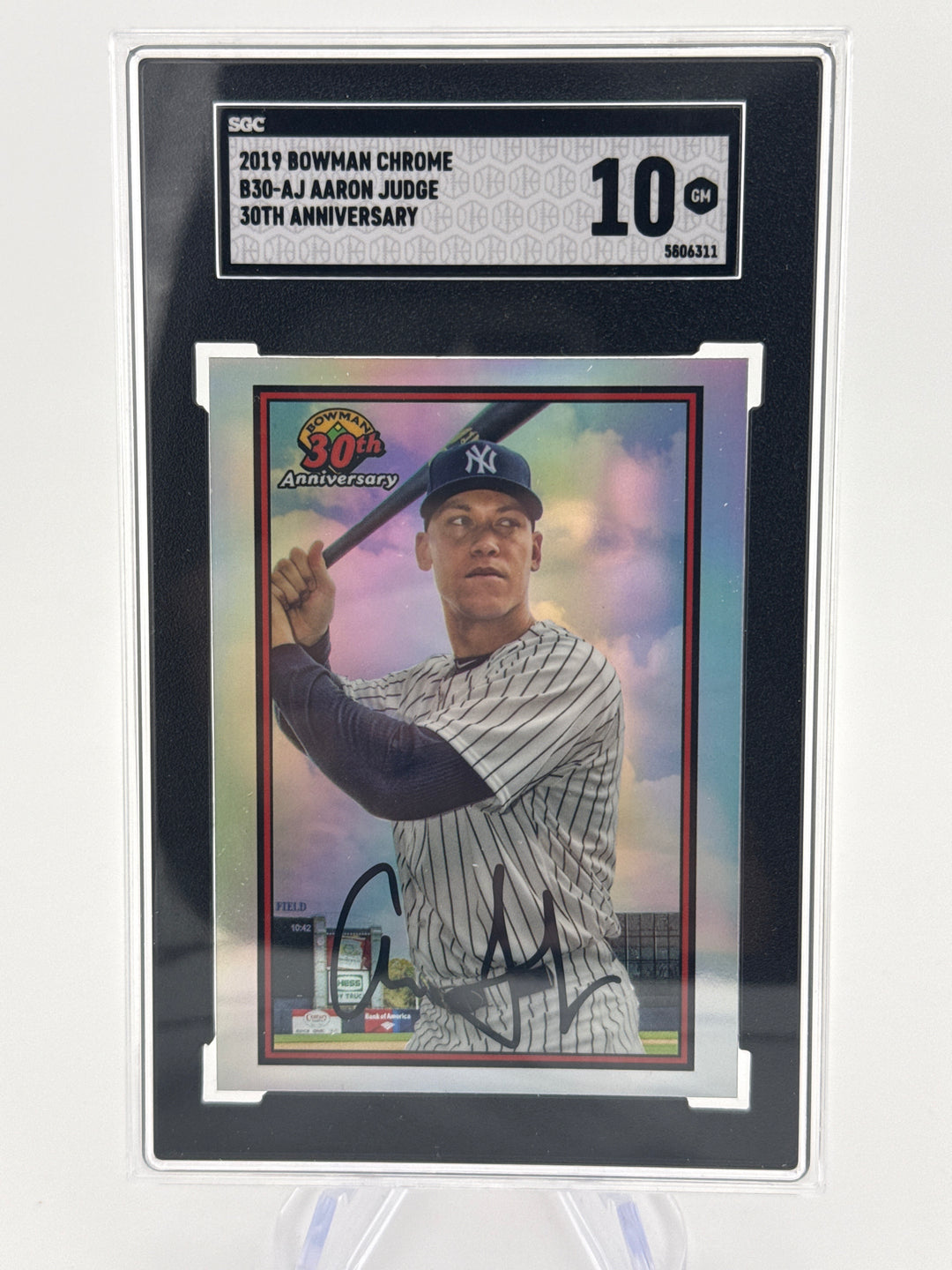 Aaron Judge 2019 Bowman Chrome 30th Anniversary, SGC 10 Gem Mint