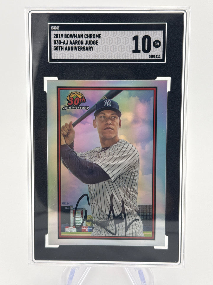 Aaron Judge 2019 Bowman Chrome 30th Anniversary, SGC 10 Gem Mint