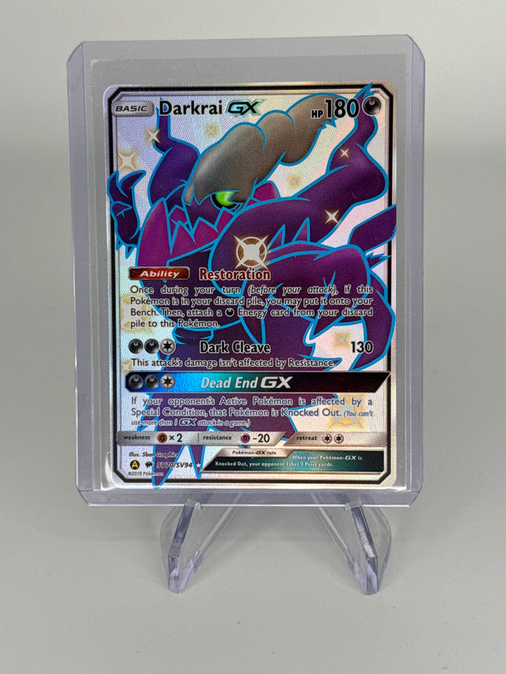 Pokémon TCG 2019 Darkrai GX Hidden Fates Full Art Holofoil, SV70/SV94