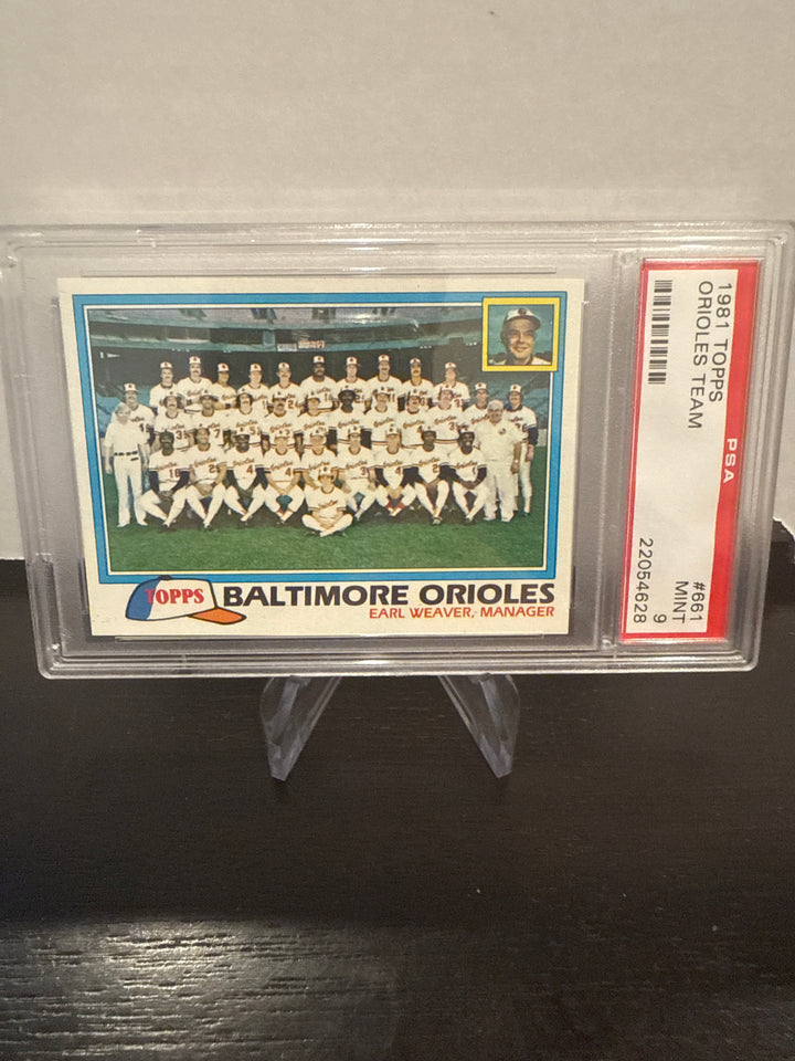 1981 Topps Orioles Team, PSA 9 Mint