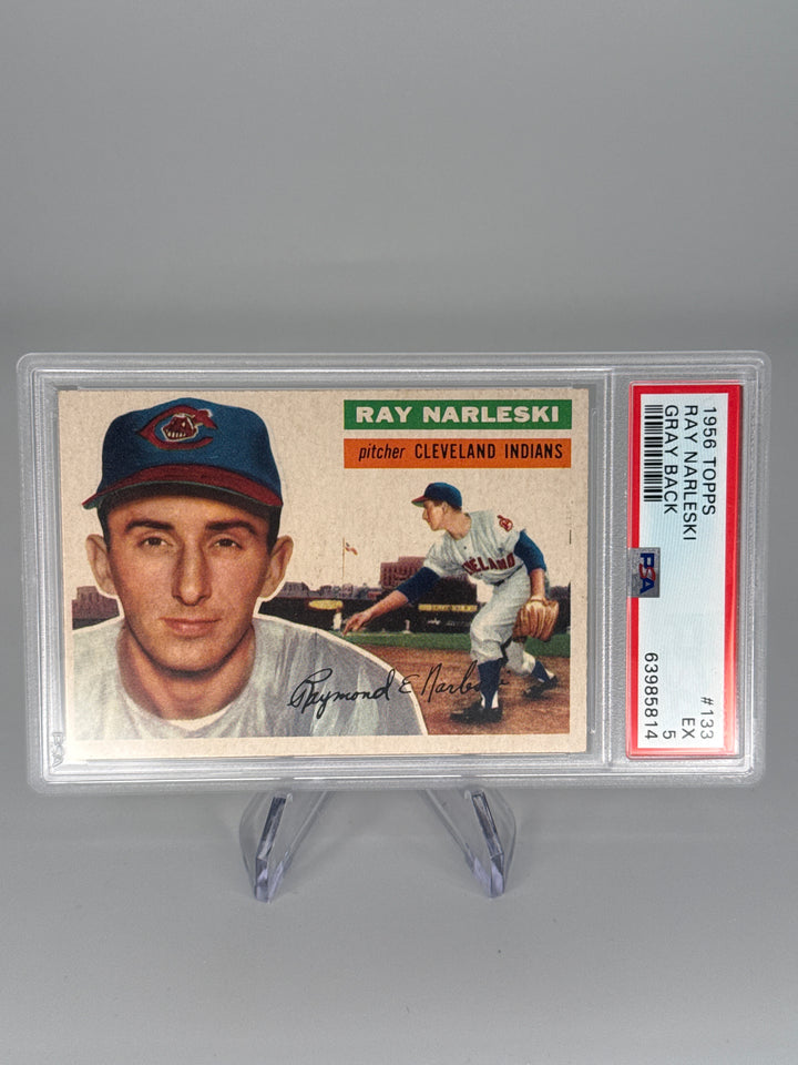 Ray Narleski 1956 Topps Gray Back, PSA 5