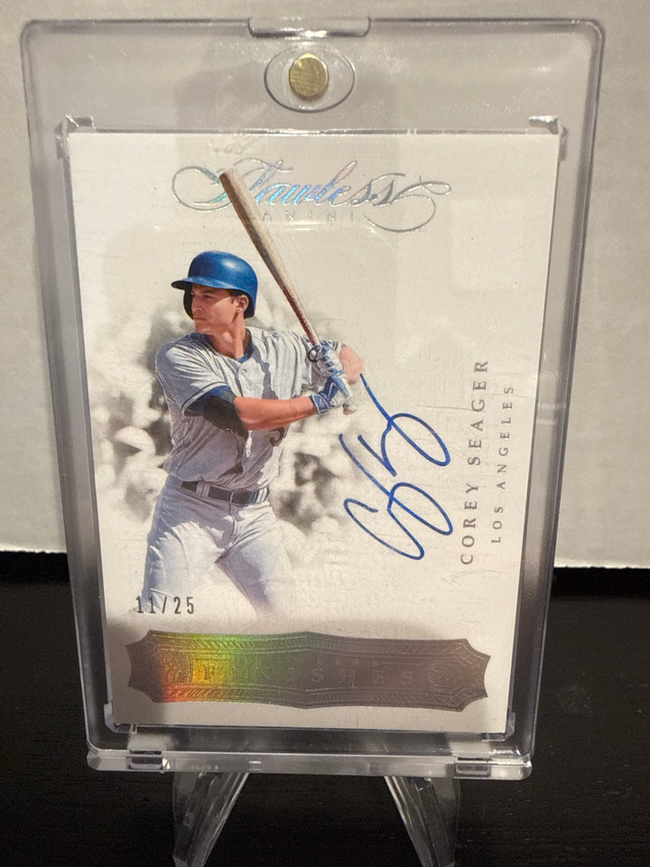Corey Seager 2017 Panini Flawless Finishers Auto, 11/25