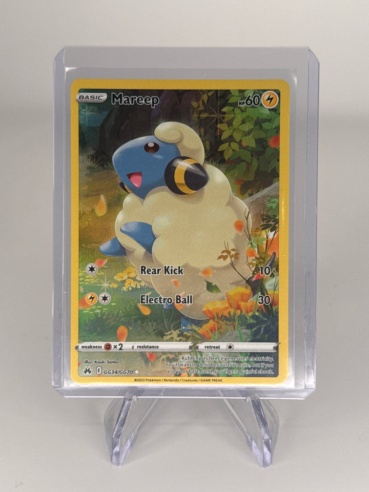 Pokemon TCG 2023 Mareep Crown Zenith Galarian Gallery Holo, GG34/GG70