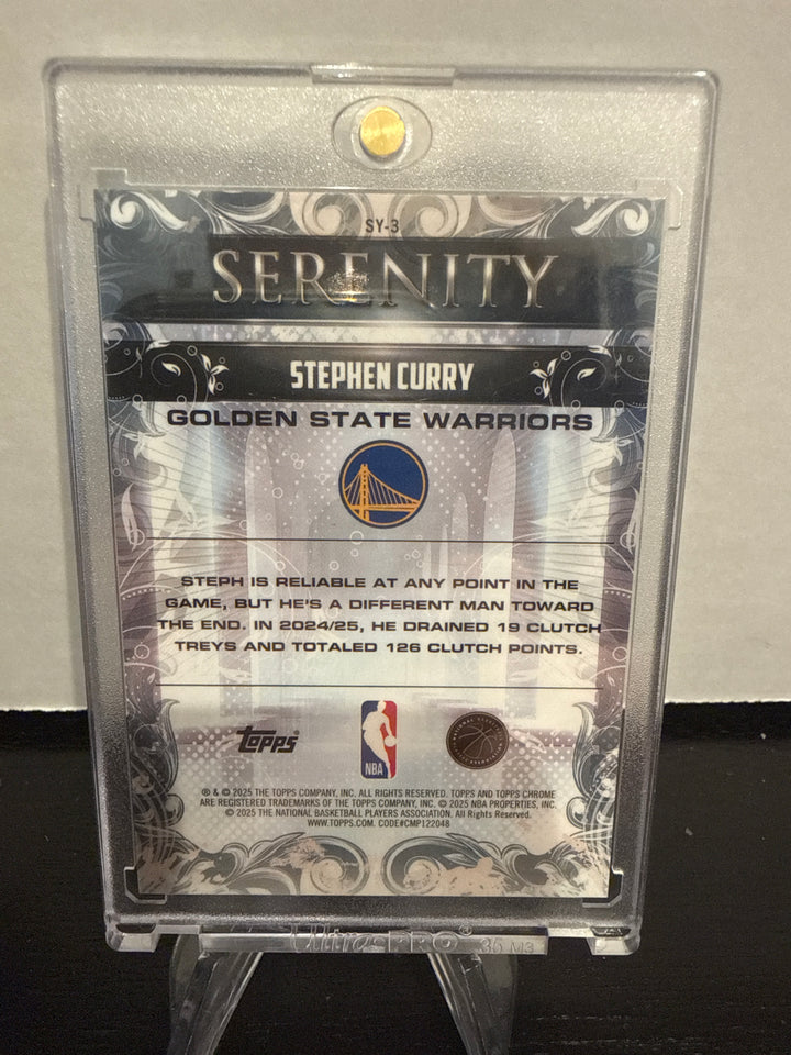 Stephen Curry 2025 Topps Basketball Serenity Teal Refractor, 206/299