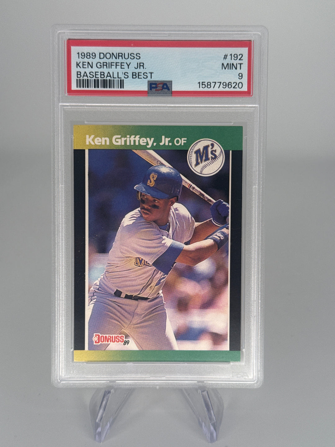 Ken Griffey Jr. 1989 Donruss Baseball's Best Rookie, PSA 9 Mint