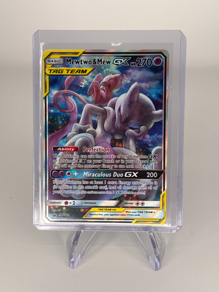 Pokemon TCG 2019 Mewtwo & Mew-GX SM Black Star Promo Holo, SM191