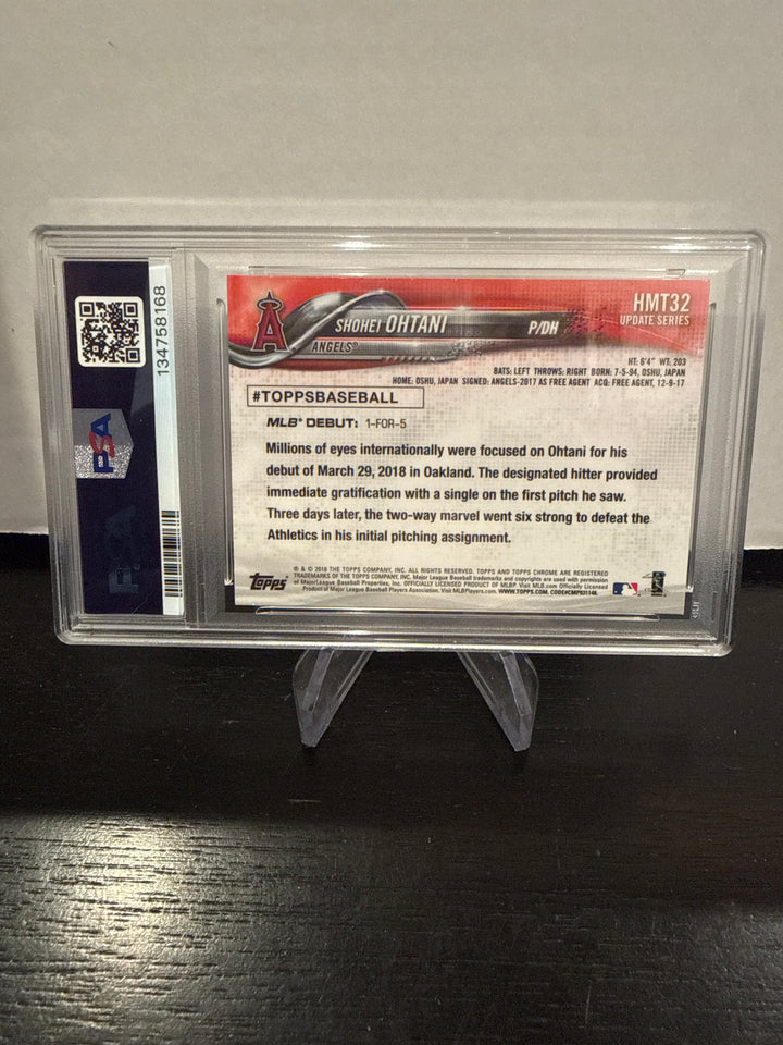 Shohei Ohtani 2018 Topps Chrome Update Rookie, PSA 10 Gem Mint