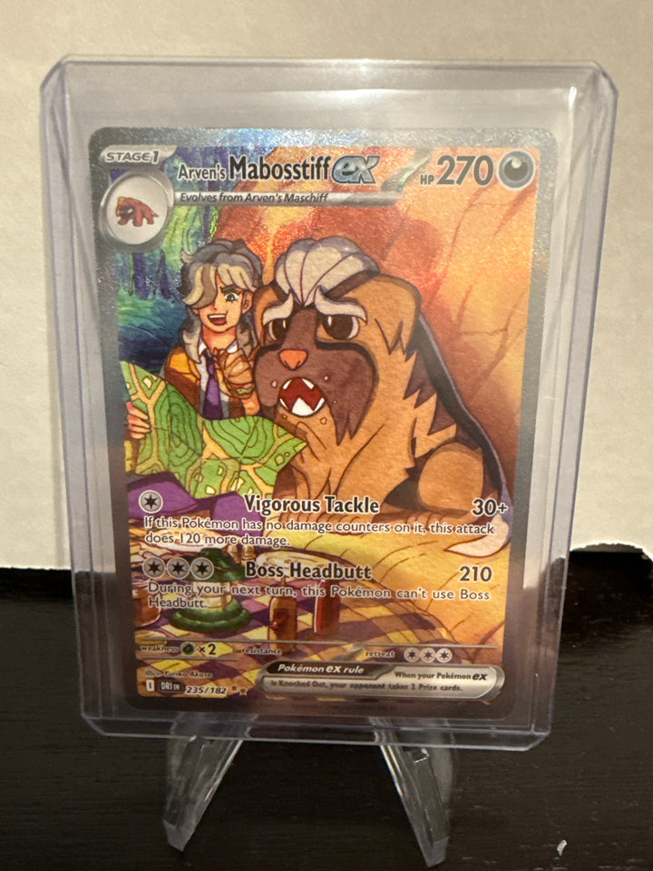 Pokemon TCG 2025 Arven's Mabosstiff EX Destined Rivals Full Art Special Illustration Rare, 235/182