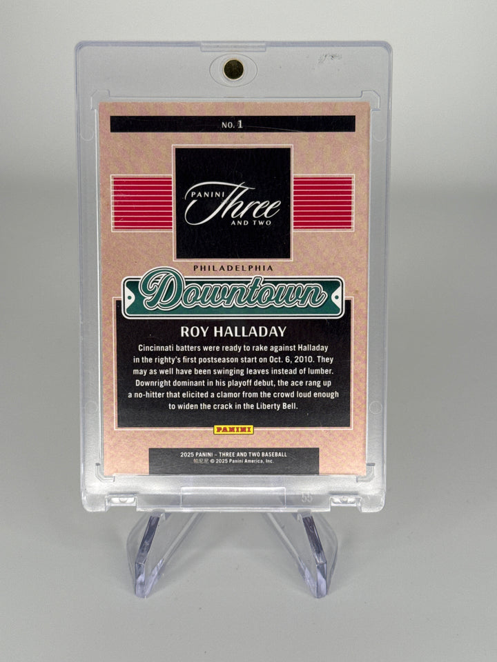 Roy Halladay 2025 Panini Three & Two Downtown SSP Case Hit