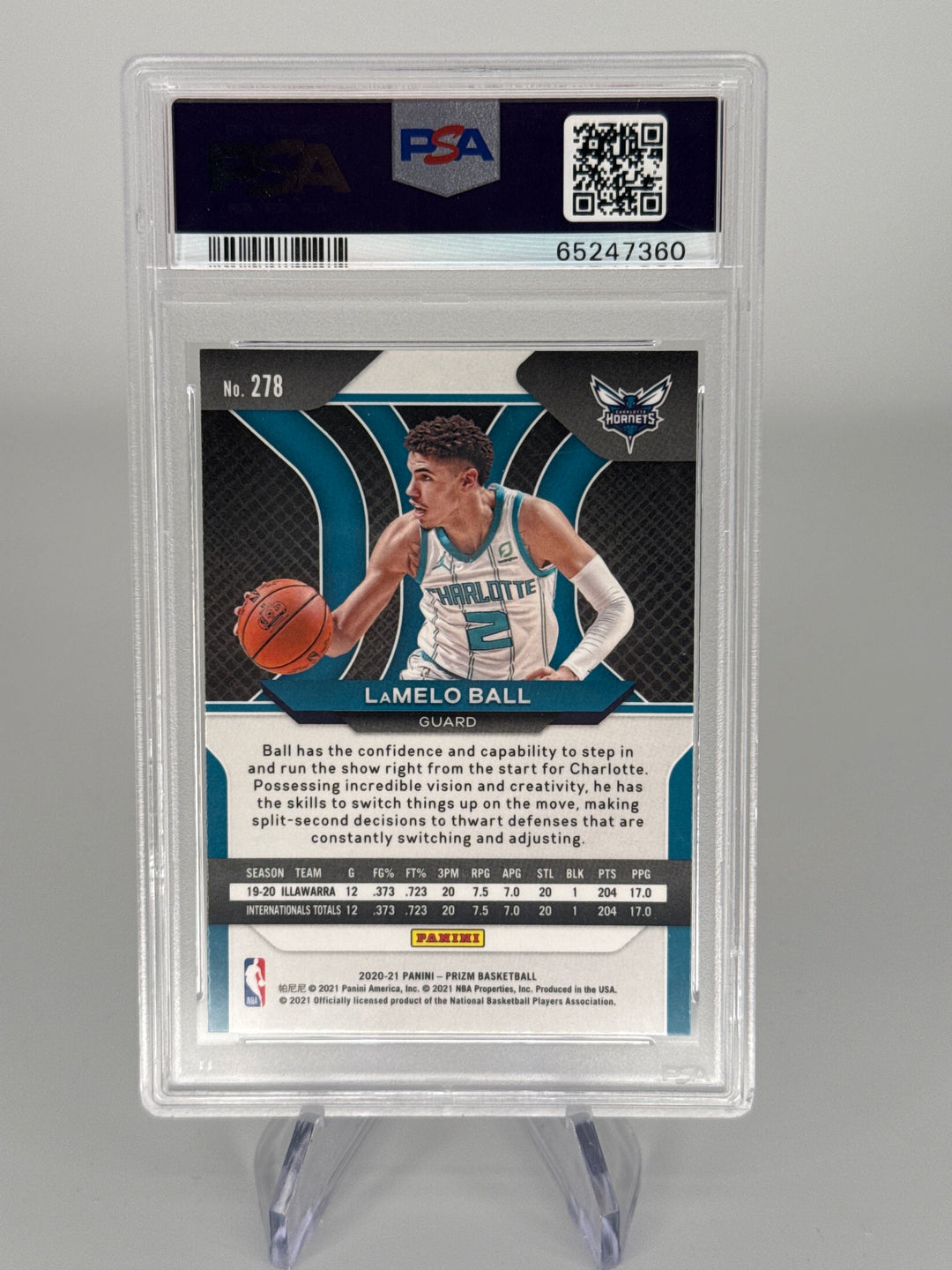 LaMelo Ball 2020 Panini Prizm Rookie, PSA 10 Gem Mint