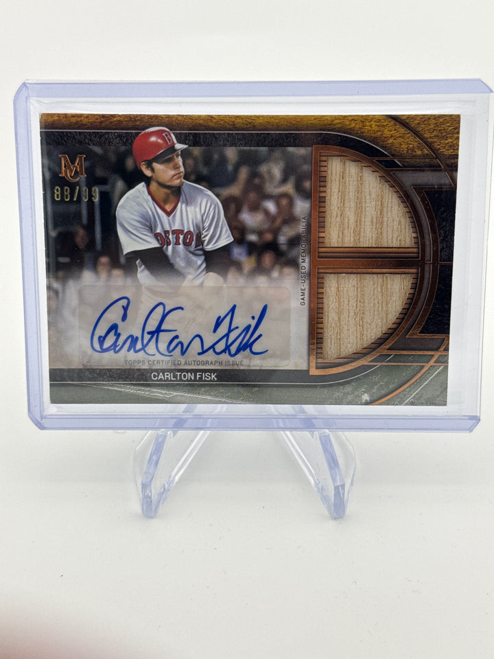 Carlton Fisk 2025 Topps Museum Collection Signature Swatches Dual Auto, 88/99