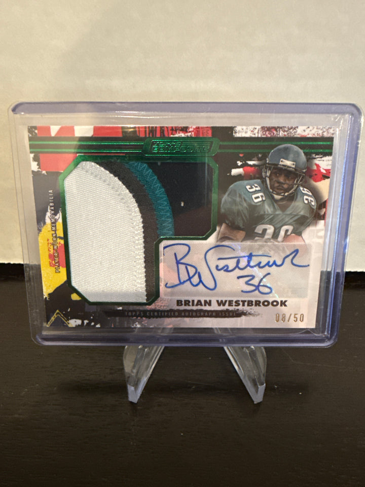 Brian Westbrook 2024 Topps Composite Patch Auto, 08/50