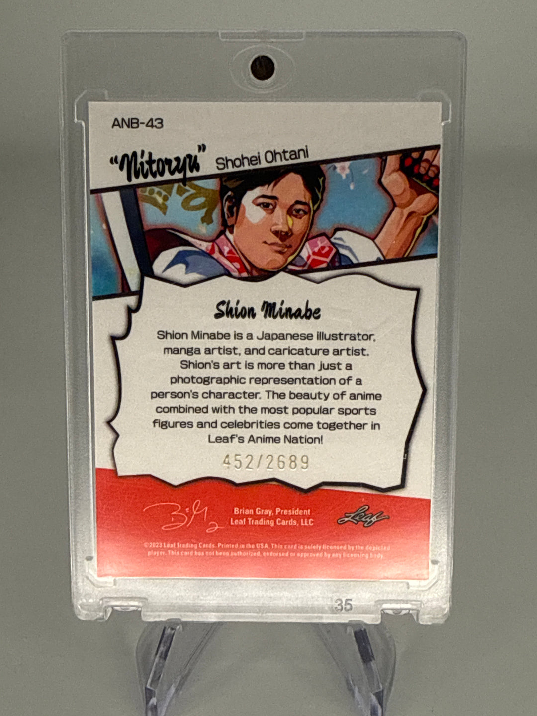 Shohei Ohtani 2023 Leaf Anime Nation Samurai, 452/2689