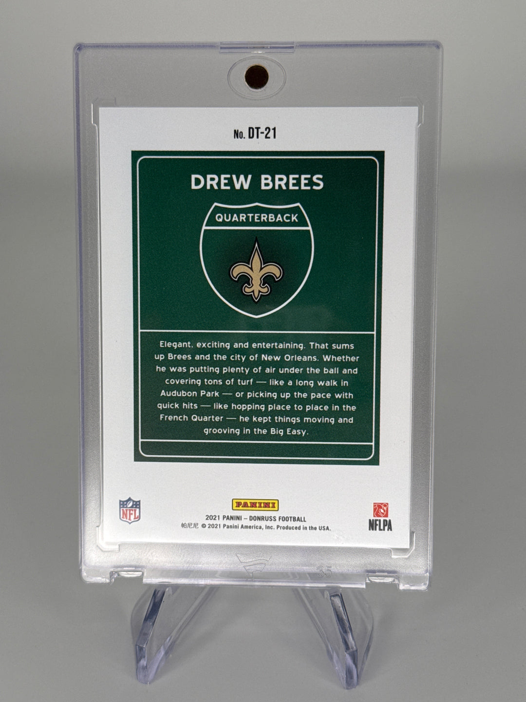 Drew Brees 2021 Panini Donruss Downtown SSP Case Hit
