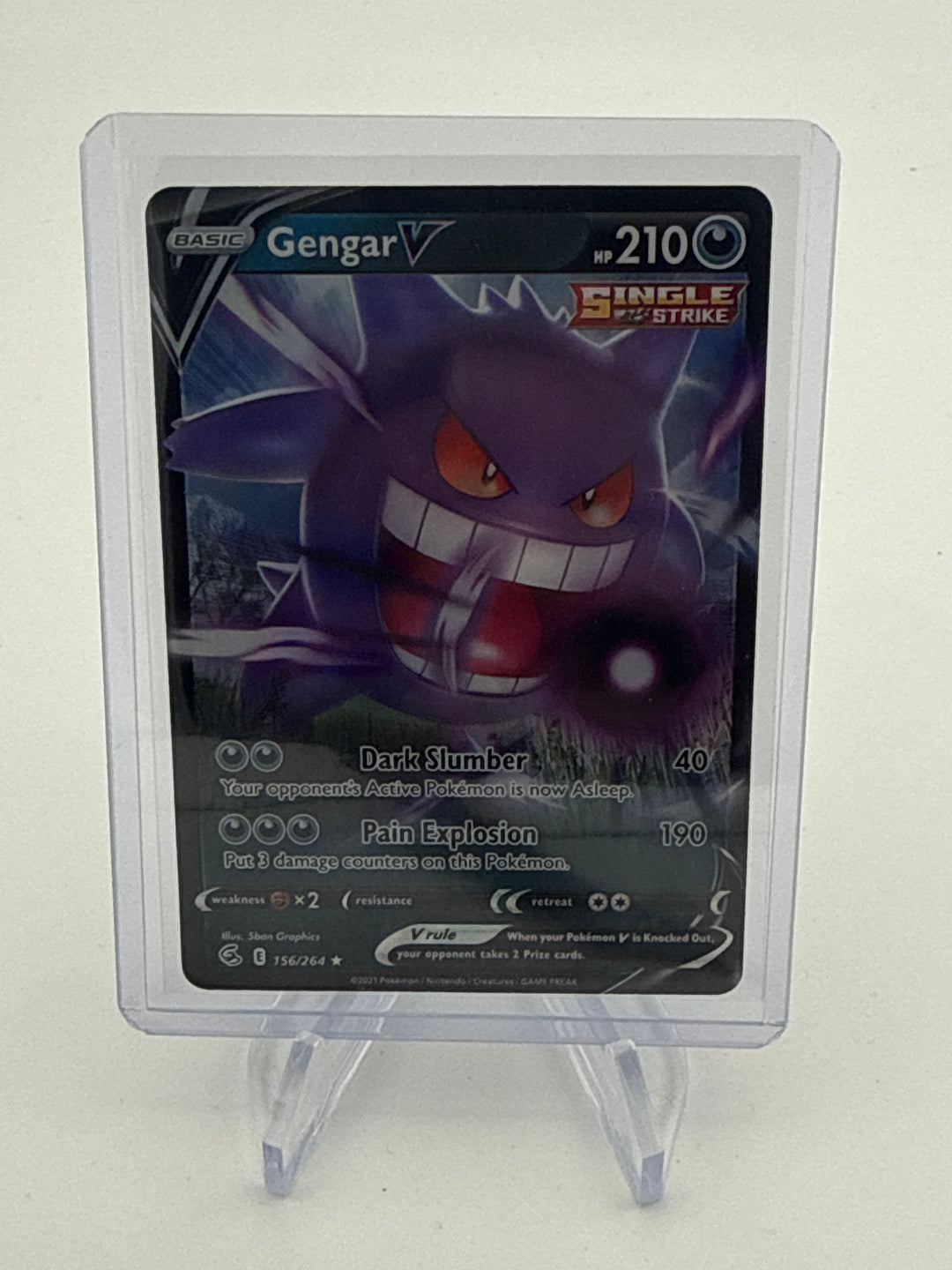 Pokemon TCG 2021 Gengar V Fushion Strike Ultra Rare, 156/264