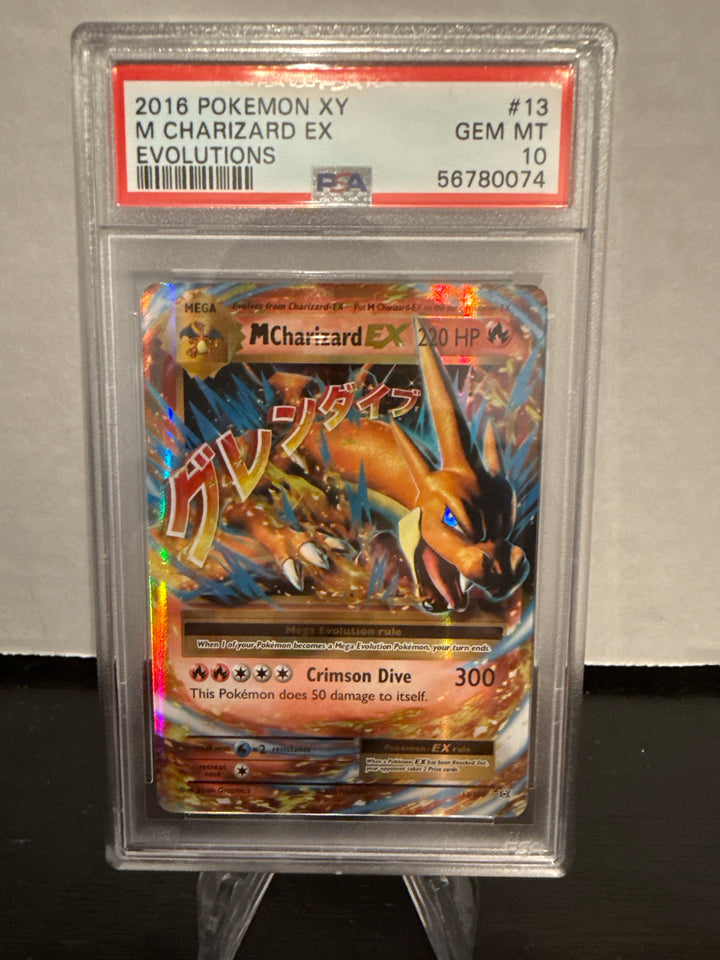 Pokémon TCG 2016 XY Evolutions M Charizard-EX Holo, 13/108, PSA 10 Gem Mint