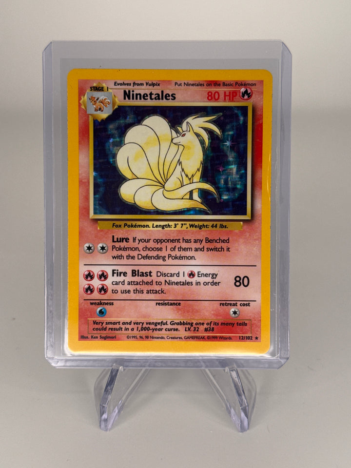 Pokemon TCG 1999 Ninetales Base Set Holo, 12/102